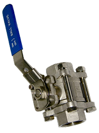 Stainless Steel 3-Piece Ball Valve – BSP Female, Full Bore